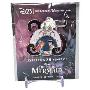 D23 Exclusive The Little Mermaid 35th Anniversary Glow-in-the-Dark Pin LE 1,500